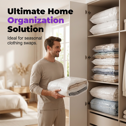 🧳Antibacterial Vacuum Storage Bags – Silver Ion Tech Keeps Clothes Fresh & Odor-Free✨