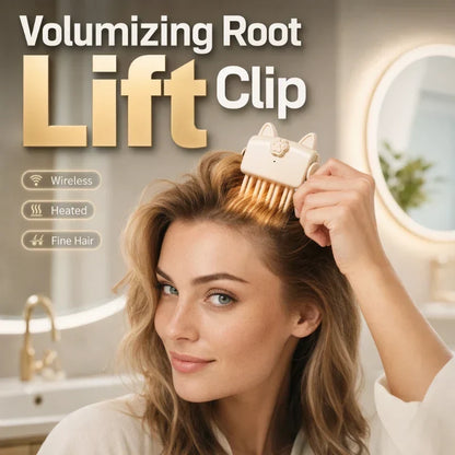 🏆🎉48K+ Sold 💇 Wireless Heated Volumizing Root Lift Clip, Portable Travel Hair Styling Tool for Flat Fine Hair