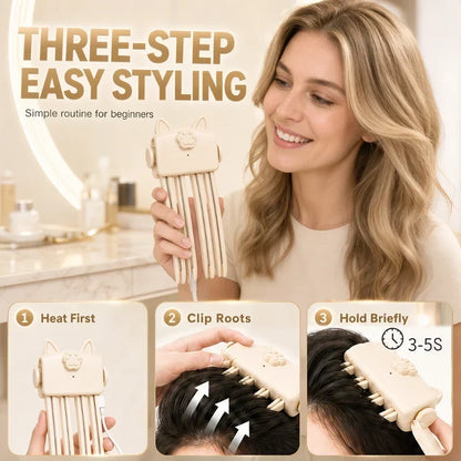 🏆🎉48K+ Sold 💇 Wireless Heated Volumizing Root Lift Clip, Portable Travel Hair Styling Tool for Flat Fine Hair