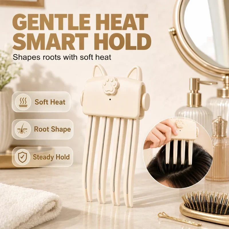 🏆🎉48K+ Sold 💇 Wireless Heated Volumizing Root Lift Clip, Portable Travel Hair Styling Tool for Flat Fine Hair