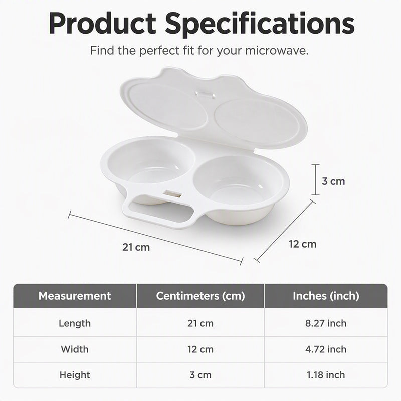 🥳2026 HOT SALE🥳💞50K+ SOLD! 🥗🎁 BUY 2 GET 1 FREE! Microwave Egg Poacher-Dual‑cavity, non‑stick & easy clean. Healthier than frying – stock up & save! 🏠✅