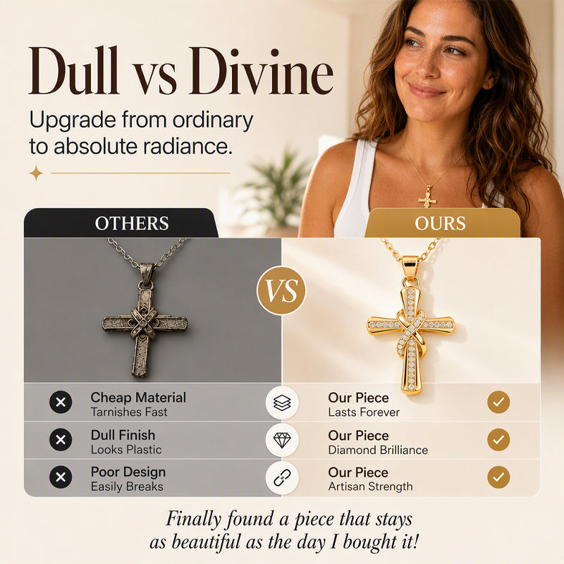 ⏳BUY MORE SAVE MORE⏰Women's Sparkling Twisted Knot Cross Pendant Necklace✝️📿