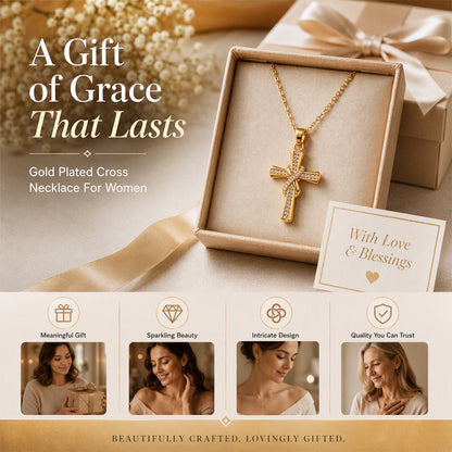 ⏳BUY MORE SAVE MORE⏰Women's Sparkling Twisted Knot Cross Pendant Necklace✝️📿